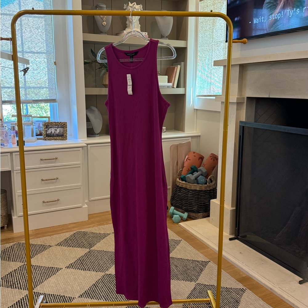 White House Black Market Sleeveless Purple Maxi Dress